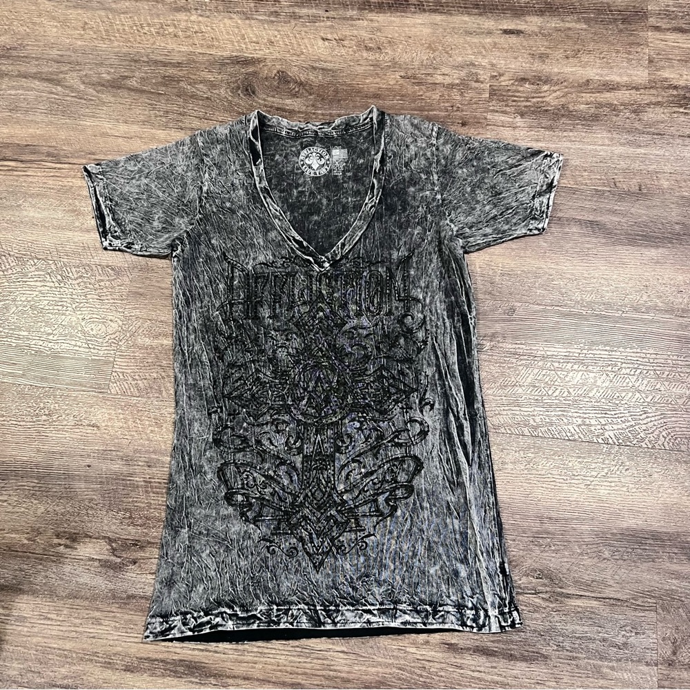 Affliction rhinestone embellished shirt
